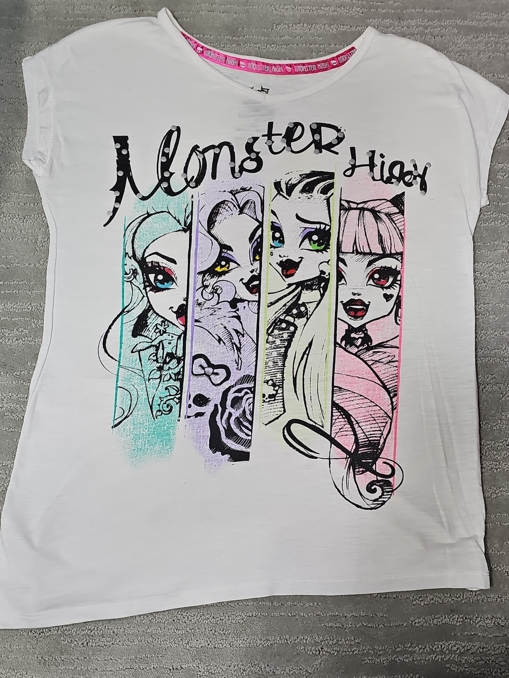 Monster High Monster Chic Mattel 2014 XL Short Sleeve Tee Y2K